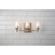 Mosaic 3 Light 21 inch Silver Bath Light Wall Light in Silver Leaf with Antique